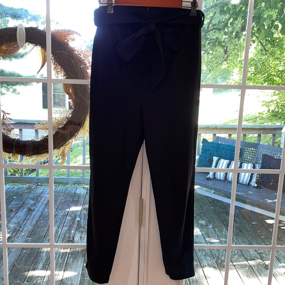 Maternity paper bag waist dress pants